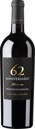 Red Wine San Marzano 62 Anniversario Primitivo di Manduria Riserva 2017