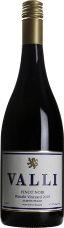 Red Wine Valli Waitaki Vineyard Pinot Noir 2018