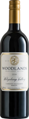 Red Wine Woodlands Wilyabrup Valley Cabernet Sauvignon Merlot 2018